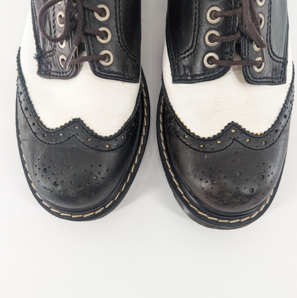 Vintage 90s Candies Wingtip Oxfords Black and White Size 7 - Picture 2 of 10